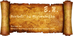 Borbély Mirandella névjegykártya